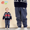 贝贝怡男童春秋仿牛仔抓绒休闲长裤裤子WK170 商品缩略图0