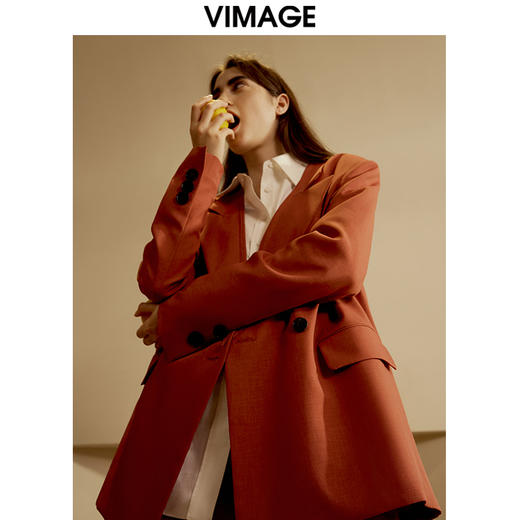 VIMAGE/纬漫纪气质帅气职业百搭收腰显瘦西装外套V1603202 商品图2
