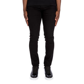 ALEXANDER MCQUEEN 亚历山大·麦昆 男士棉质黑色牛仔裤 625677 QRY49 1000