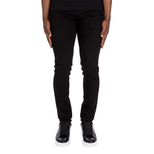 ALEXANDER MCQUEEN 亚历山大·麦昆 男士棉质黑色牛仔裤 625677 QRY49 1000 商品图0