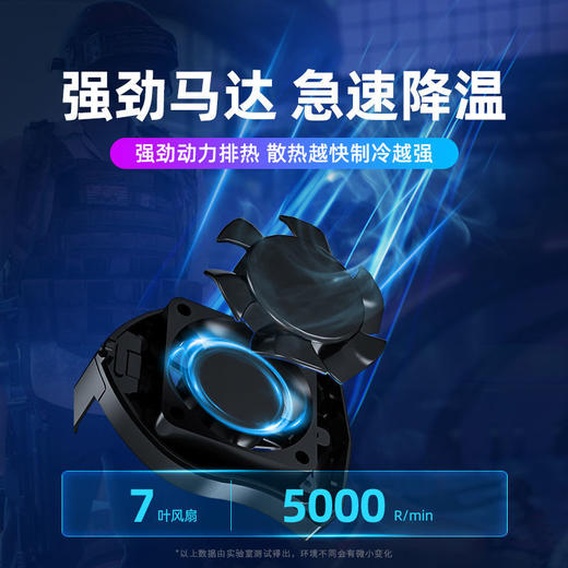 【告别黑屏！3秒降温】有了它手机再也不发烫，黑科技涡轮飓风降温，USB供电，小巧不挡手，直播手机支架散热器，荣耀吃鸡打游戏通用 商品图1