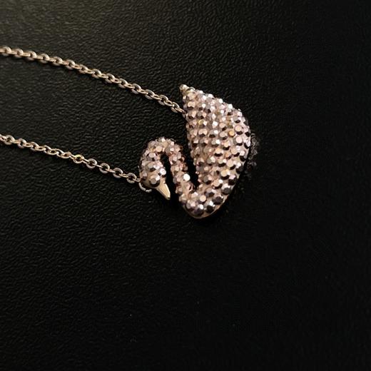 施华洛世奇天鹅玫瑰金水晶锁骨项链 商品图8