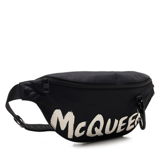 ALEXANDER MCQUEEN 亚历山大·麦昆 男士涂鸦徽标腰包 黑色 596425 HWC2K 1070 商品图1