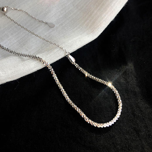 winy冰川之美项链s925银色项链女小众设计感锁骨链纯银颈链简约时尚百搭 商品图3