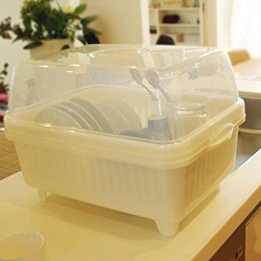 sanko碗筷沥水架带盖 日本进口放碗架厨房水槽沥水架碗筷碗碟沥水  WHJC 商品图1