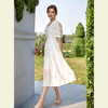 欧芮儿白色温柔风茶歇连衣裙2021新款夏收腰显瘦时尚气质蕾丝裙女 商品缩略图0