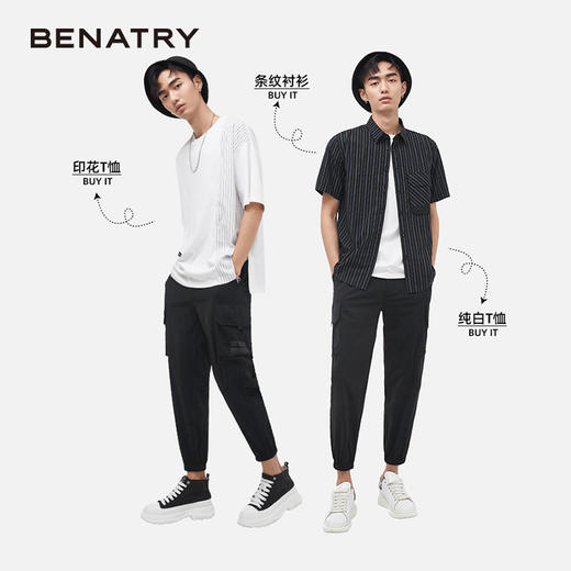 贝纳川男士休闲薄款工装休闲小脚裤ECY232008402 商品图2