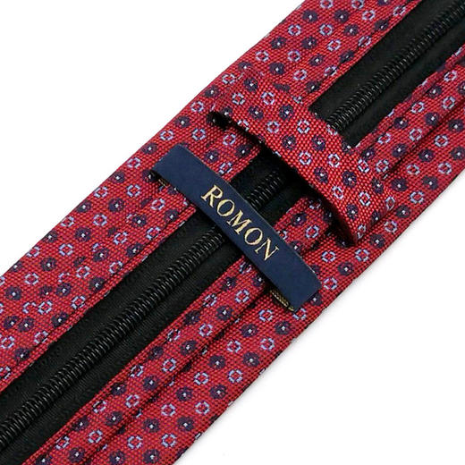 【礼盒装】罗蒙领带男正装免打结上班结婚拉链领带韩版商务领带红色 商品图4