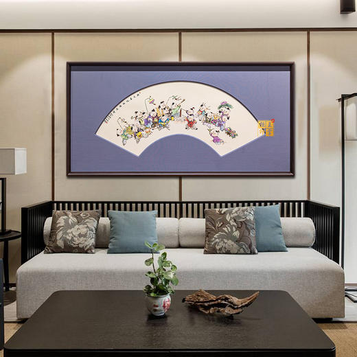 尧娟:珐琅彩欢天喜地纳福迎祥瓷板 商品图1