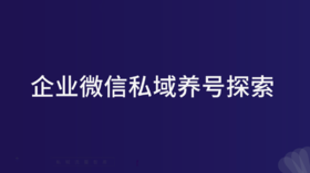 深度解析：企业微信私域养号方法论