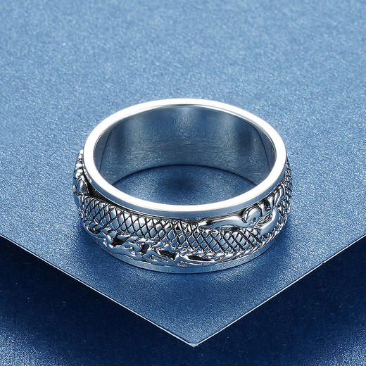 子佩集S925银【禅世雕龙】戒指【CY701186】仿古男士2107 商品图3