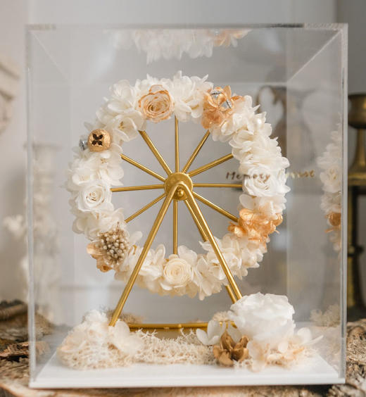 （限深圳配送）【幸福摩天轮】摩天轮的浪漫伴着花朵的缤纷 只愿与你相知相依，永生花象征永恒的爱 商品图3