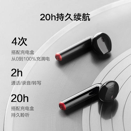 下单就送无线口袋风扇【震撼音质轻如鸿毛】iFLYBUDS科大讯飞智能录音耳机Lite开盖连接操作简单三种录音模式支持方言 商品图3