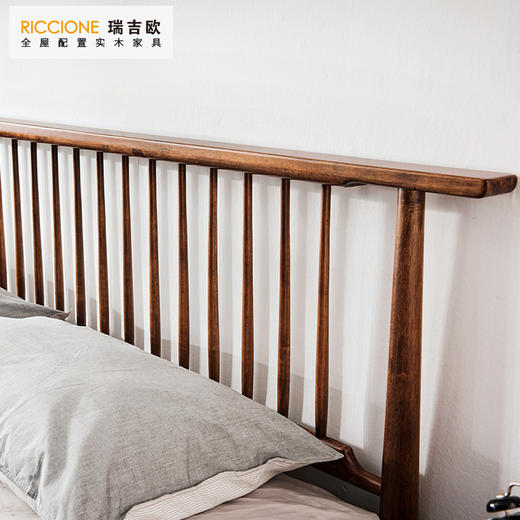 瑞吉欧 温莎床 实木双人床北欧风格FJ15236+靠背，实木家具 商品图4