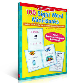 【100个关键词】100 Sight Word MiniBooks Pbk Grades K-2 学乐Scholastic 高频词小学生