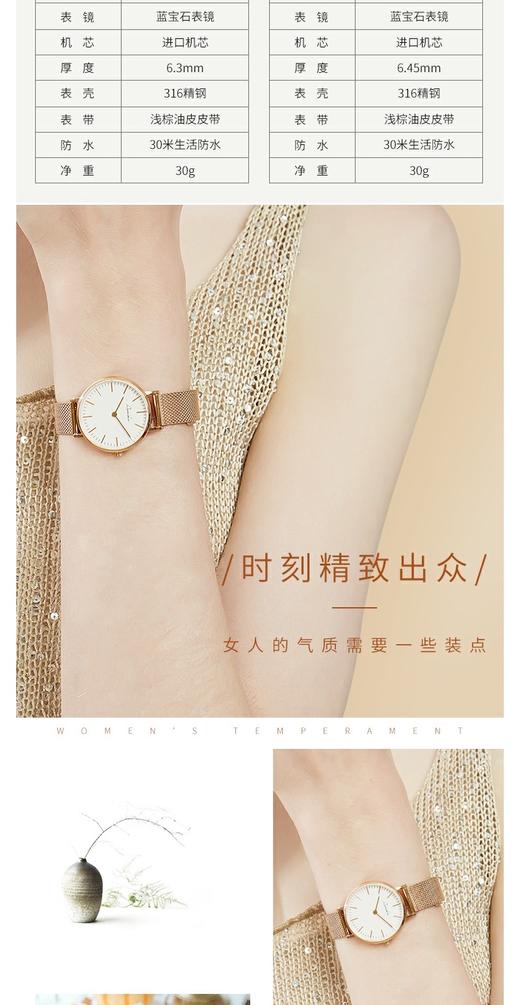 1F【奥尼卡】 AONIKA英国品牌简约时尚潮流男款经典系列玫瑰金壳白面AG1.40.4.7.1.00 商品图4