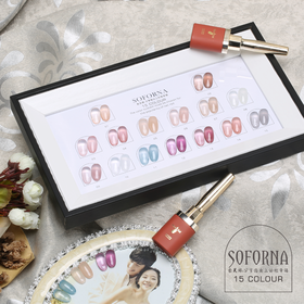 魅思 显白一夏 15色仙女甲油胶套装（自然色，黑色边色卡随机发）