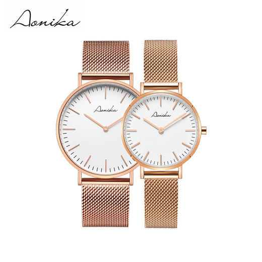 1F【奥尼卡】 AONIKA英国品牌简约时尚潮流男款经典系列玫瑰金壳白面AG1.40.4.7.1.00 商品图1