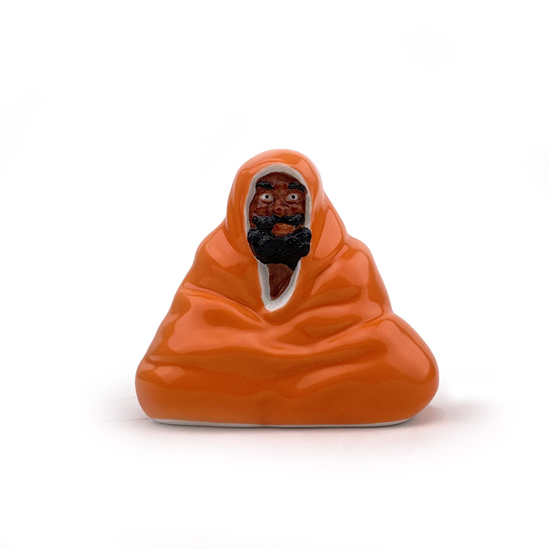 不仁斋薛继业陶瓷雕塑景德镇菩提达摩坐像装饰摆件