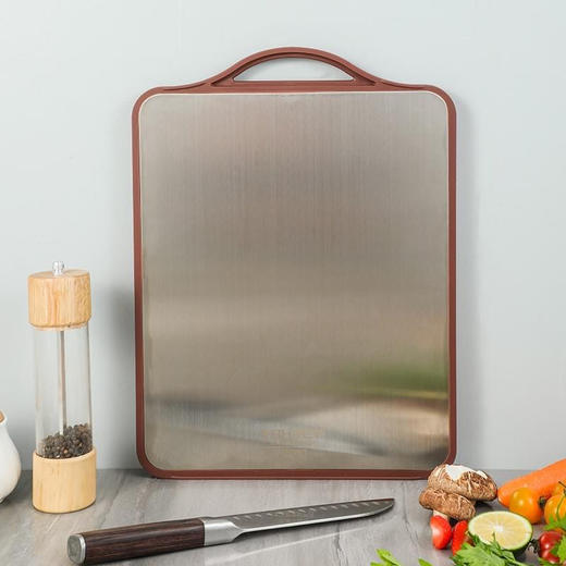 自留！康巴赫双面抗菌砧板不锈钢+谷纤维加大号 商品图0