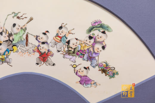 尧娟:珐琅彩欢天喜地纳福迎祥瓷板 商品图2