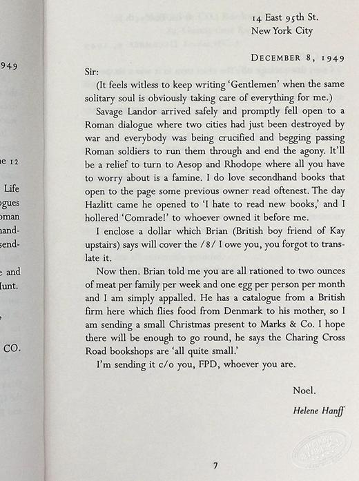 预售 查令十字街84号 北京遇上西雅图 英文原版 84 charing cross road英文原版 十字路电影原著小说 商品图4