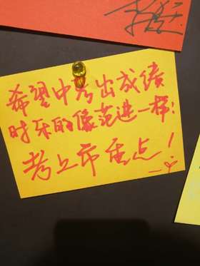 希望中考出成绩时乐的像范进一样