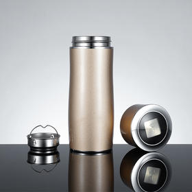 子佩集S999银【锦绣茶香】杯摆件【HQX004】纯银内胆-金泡茶杯2107