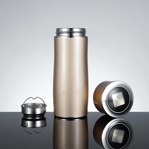 子佩集S999银【锦绣茶香】杯摆件【HQX004】纯银内胆-金泡茶杯2107 商品图1