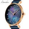 1F【奥尼卡】(AONIKA)手表女欧美表英国女士手表时尚简约玫瑰金钢带镶钻白贝母腕表石英表 蓝色贝母面AL2.28.4.4.5.00 商品缩略图2