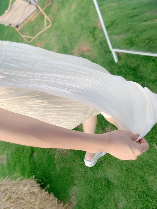 【百图 lulu定制 】【流光裙 】不食人间烟火的气质 米杏色 千褶裙 商品图4