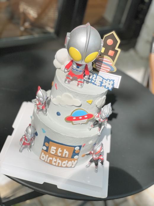 奥特曼翻糖名牌奶油蛋糕 商品图1