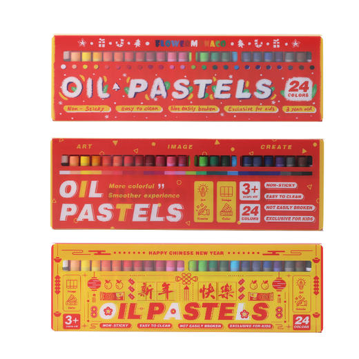 花芽24色多彩油画棒，油画般质感，涂绘顺滑流畅，色系饱和明亮易上色~ 商品图4