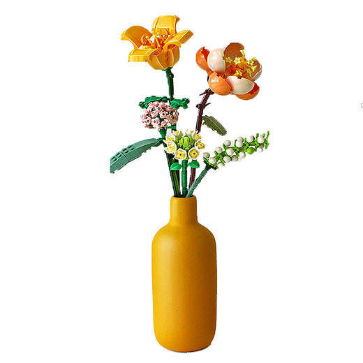 俐智积木花束系列（不含花瓶）小颗粒拼装DIY花朵盆景装饰插画干花居家摆件 商品图5