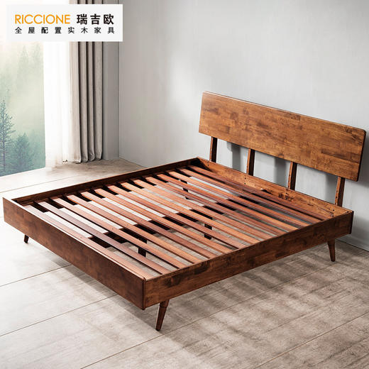 瑞吉欧 北欧实木床轻奢复古大床FJ 1526VB，实木家具 商品图3