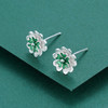 子佩集S990银【翠微花】耳钉【QFES014】花丝珐琅彩2107 商品缩略图2
