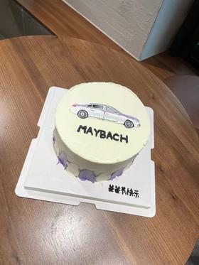 手绘迈巴赫奶油蛋糕
