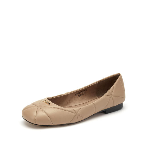 westory女鞋2021圆头简约舒适软底百搭豆豆鞋平底单鞋女S21CE71211 商品图2