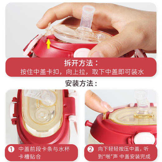 【开丽社群专属】恩尼诺嘟嘟杯儿童水杯ppsu吸管杯婴儿学饮幼儿园甜甜圈水壶宝宝外出携带【合作品牌恩尼诺，不参与商城满赠】 商品图8