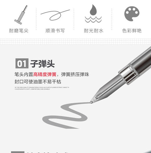 爱好中性笔芯0.5黑/AH10124 商品图2