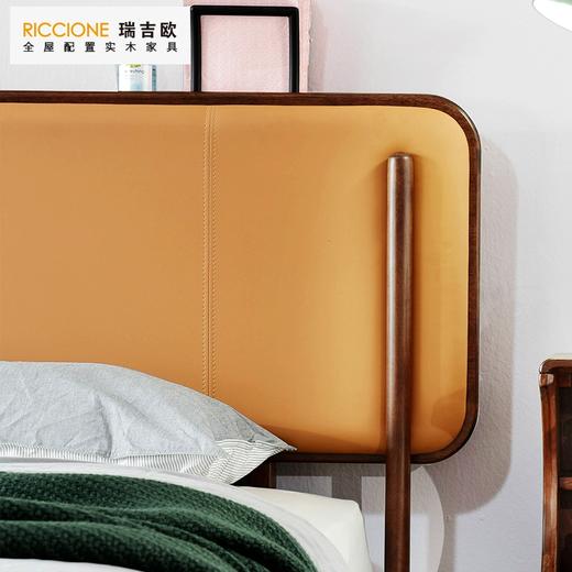 瑞吉欧 北欧实木床皮艺软靠包双人床FJ18231，实木家具 商品图3