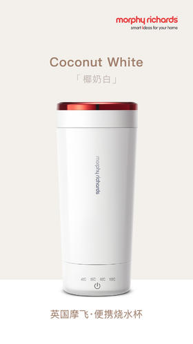 摩飞烧水杯MR6060/300ml电热水杯小型便携式旅行加热杯办公室烧水壶迷你保温杯