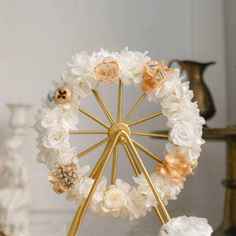 （限深圳配送）【幸福摩天轮】摩天轮的浪漫伴着花朵的缤纷 只愿与你相知相依，永生花象征永恒的爱 商品图4