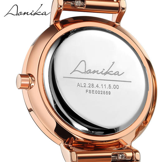 1F【奥尼卡】(AONIKA)英国品牌淑女系列时尚简约玫瑰金女表白色贝母面AL2.28.4.11.5.00 商品图2