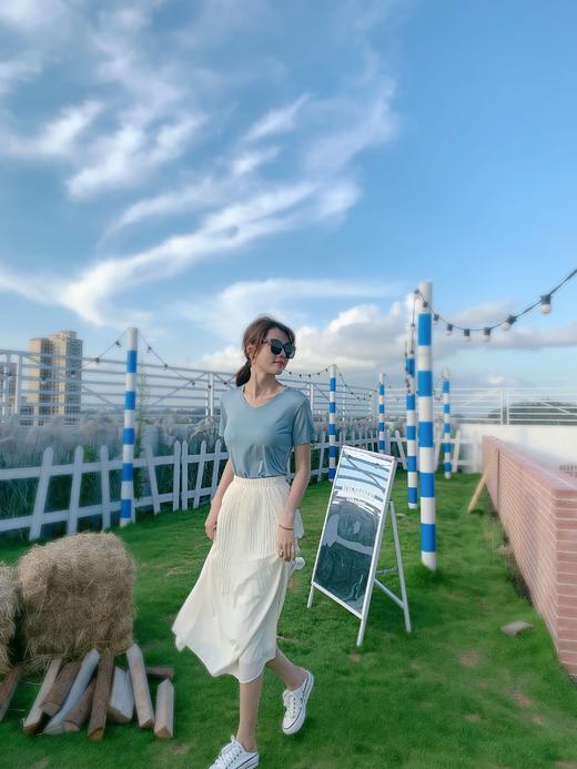 【百图 lulu定制 】【流光裙 】不食人间烟火的气质 米杏色 千褶裙 商品图2