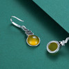 子佩集S925银【三昧】黄玉髓耳环【BF248】镀金 商品缩略图4