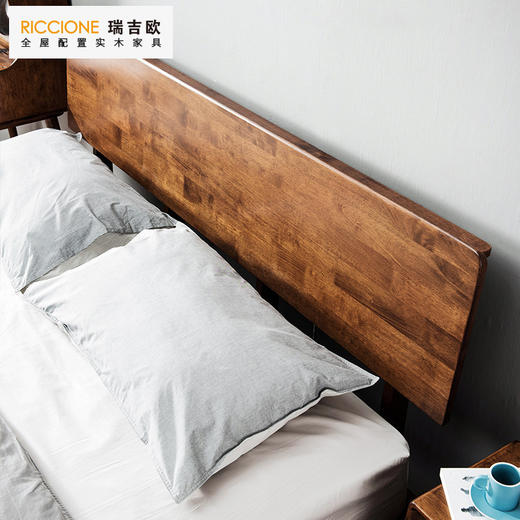 瑞吉欧 北欧实木床轻奢复古大床FJ 1526VB，实木家具 商品图4