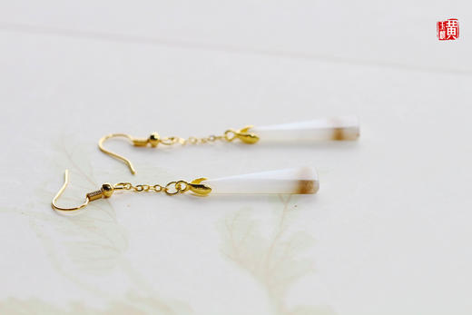 和田玉糖白玉耳坠 商品图6