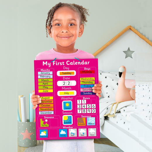 【宝莉爹推荐】英亚人气Fridgemagic儿童英文磁性日历【四季/星期/月份日期/天气认知/教具挂板】男女孩款 商品图5