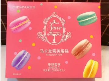 金语马卡龙雪芙蛋糕蔓越莓味100g 商品图0